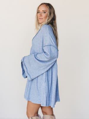The Nest Carefree Mini Dress - Two Tone Denim S / Two Tone Denim