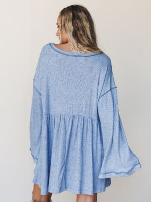 The Nest Carefree Mini Dress - Two Tone Denim S / Two Tone Denim