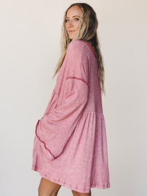 The Nest Carefree Mini Dress - Two Tone Mauve S / Two Tone Mauve