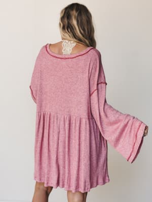 The Nest Carefree Mini Dress - Two Tone Mauve S / Two Tone Mauve