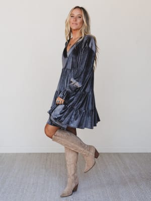 The Nest Maddie Velvet Dress: undefined