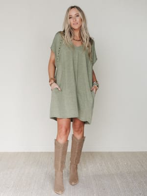 The Nest Camden Lace Tee Dress: undefined