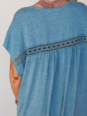 The Nest Camden Lace Tee Dress - Teal XL / Teal