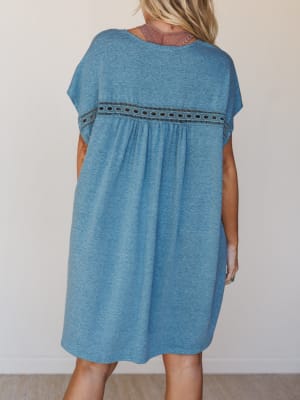 The Nest Camden Lace Tee Dress - Teal XL / Teal