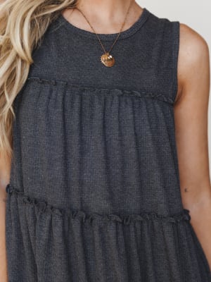 The Nest Dreamy Tiers Dress - Black XL / Black