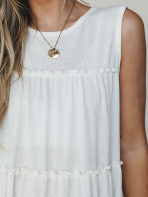 The Nest Dreamy Tiers Dress - Cream L / Cream