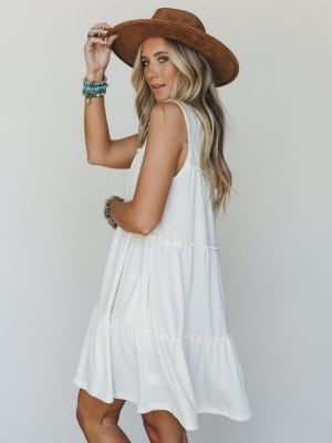 The Nest Dreamy Tiers Dress - Cream L / Cream