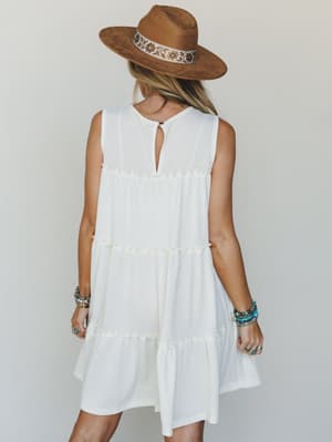 The Nest Dreamy Tiers Dress - Cream L / Cream