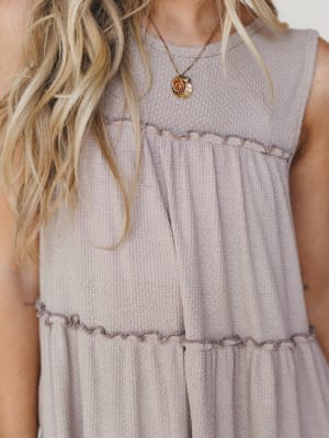 The Nest Dreamy Tiers Dress - Taupe S / Taupe