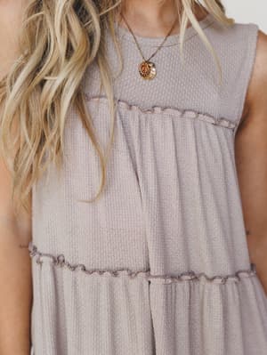 The Nest Dreamy Tiers Dress - Taupe S / Taupe