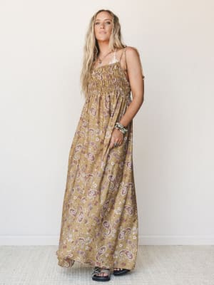 The Nest Bohemian Grace Maxi Dress - Mustard XL / Mustard