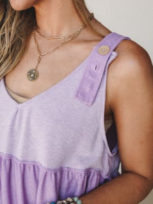 The Nest Carefree Charm Tiered Babydoll Dress - Lavender