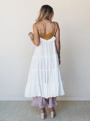 Truffles and Ruffles Dress - Ivory M / Ivory
