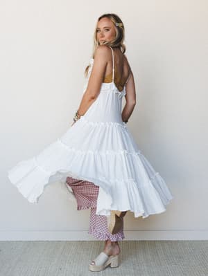 Truffles and Ruffles Dress - Ivory M / Ivory