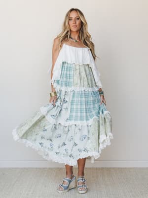 Nature Gathering Dress - Multi Olive S / Multi Olive