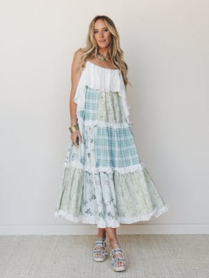 Nature Gathering Dress - Multi Olive S / Multi Olive