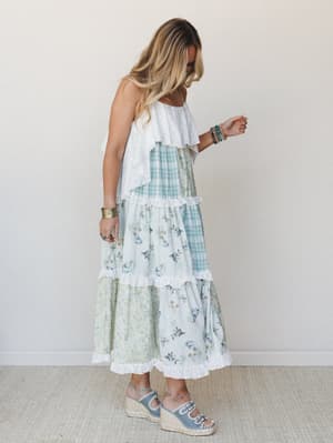 Nature Gathering Dress - Multi Olive S / Multi Olive