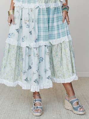 Nature Gathering Dress - Multi Olive S / Multi Olive
