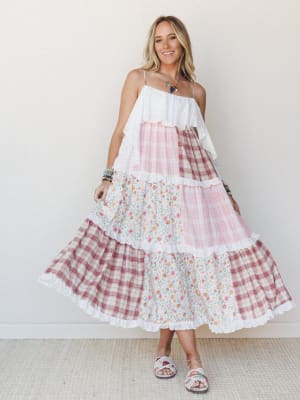 Nature Gathering Dress - Multi Pink S / Multi Pink