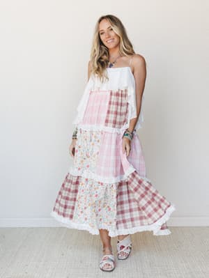 Nature Gathering Dress - Multi Pink S / Multi Pink