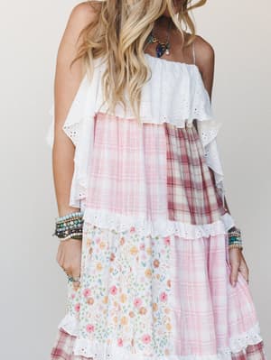 Nature Gathering Dress - Multi Pink S / Multi Pink