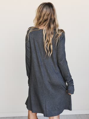 the-nest-jake-long-sleeve-crewneck-dress-charcoal/Charcoal