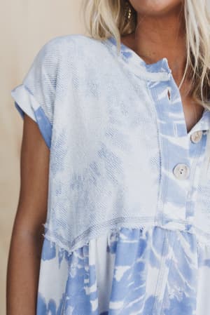the-nest-sweet-nothings-baby-doll-dress-blue-tie-dye/Blue Tie Dye