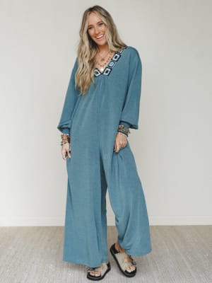 The Nest Dahlia Darling Wide Leg Jumpsuit: undefined