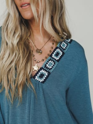 The Nest Dahlia Darling Wide Leg Jumpsuit - Teal XL / Teal