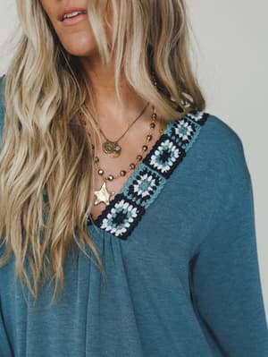 The Nest Dahlia Darling Wide Leg Jumpsuit - Teal XL / Teal
