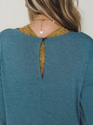 The Nest Dahlia Darling Wide Leg Jumpsuit - Teal XL / Teal