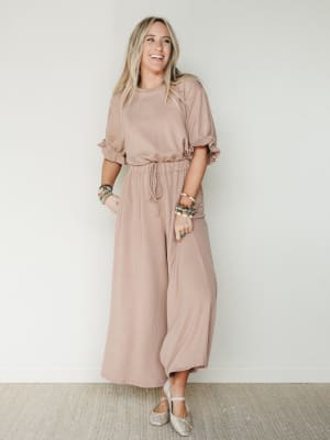 The Nest Open Sky Jumpsuit - Peanut Butter XL / Peanut Butter