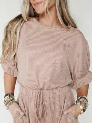 The Nest Open Sky Jumpsuit - Peanut Butter XL / Peanut Butter