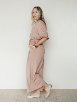The Nest Open Sky Jumpsuit - Peanut Butter XL / Peanut Butter