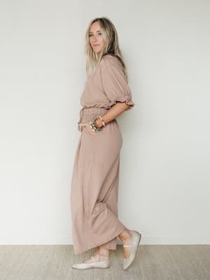 The Nest Open Sky Jumpsuit - Peanut Butter XL / Peanut Butter