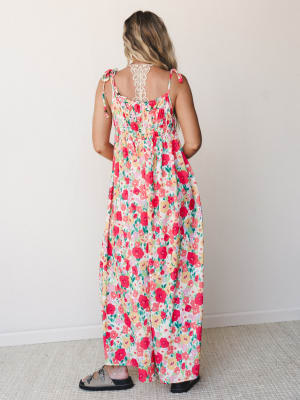 The Nest Bohemian Grace Jumpsuit - Red Floral S / Red Floral