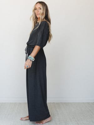 The Nest Cozy Cool Jumpsuit - Black S / Black