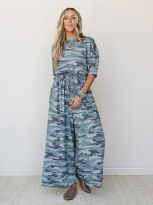 The Nest Cozy Cool Jumpsuit - Olive Charcoal XL / Olive Charcoal