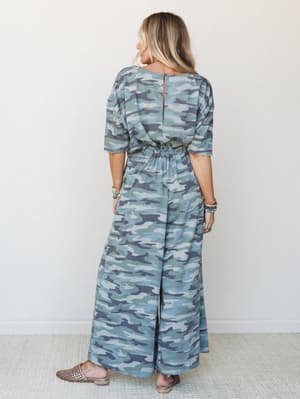 The Nest Cozy Cool Jumpsuit - Olive Charcoal XL / Olive Charcoal