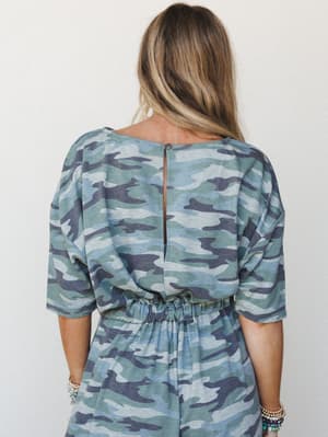 The Nest Cozy Cool Jumpsuit - Olive Charcoal XL / Olive Charcoal