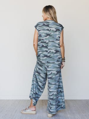 The Nest Davina Wide Leg Jumpsuit - Army Green S / Army Green