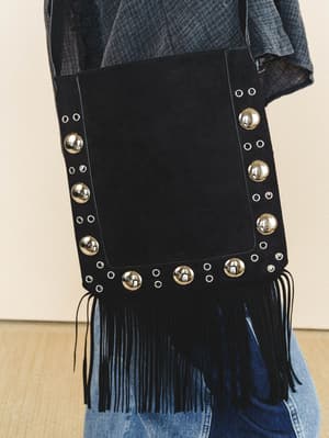 Fringe Feeling Crossbody Bag - Black OS / Black