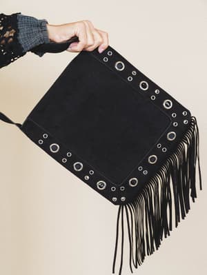 Fringe Feeling Crossbody Bag - Black OS / Black