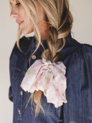 Spring Fever Hair Scrunchie - Pink OS / Pink