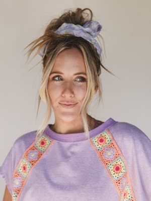 Spring Fever Hair Scrunchie - Purple OS / Purple