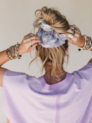 Spring Fever Hair Scrunchie - Purple OS / Purple