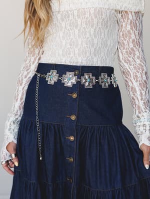 Moonrise Chain Belt: Silver