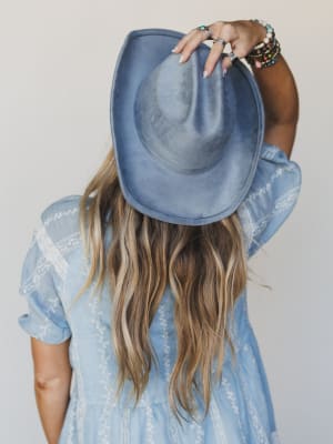 Baby Blues Cowboy Hat - Blue OS / Blue