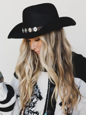 Western Living Cowgirl Hat - Black OS / Black