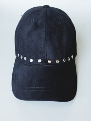 Ready to Go Studded Baseball Hat - Black OS / Black